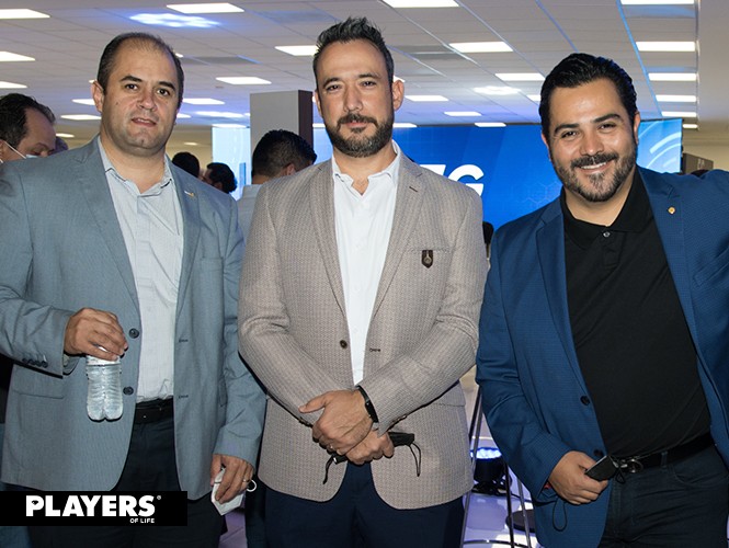 Eduardo Díaz, Jorge Flores y Javier Cendejas