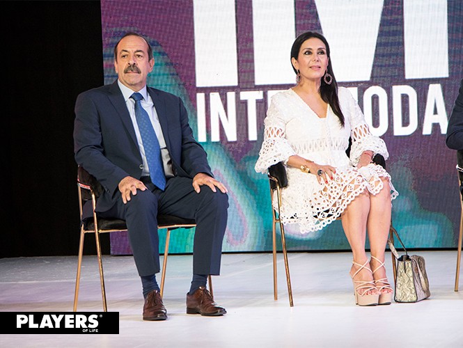 Sergio López de la Cerda y Geraldina Herrera Vega en la inauguración de Intermoda 77