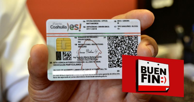 Del 11 al 24 de noviembre., Coahuila tendrá descuentos en trámites como acta de nacimiento y licencia de conducir por El Buen Fin 2022