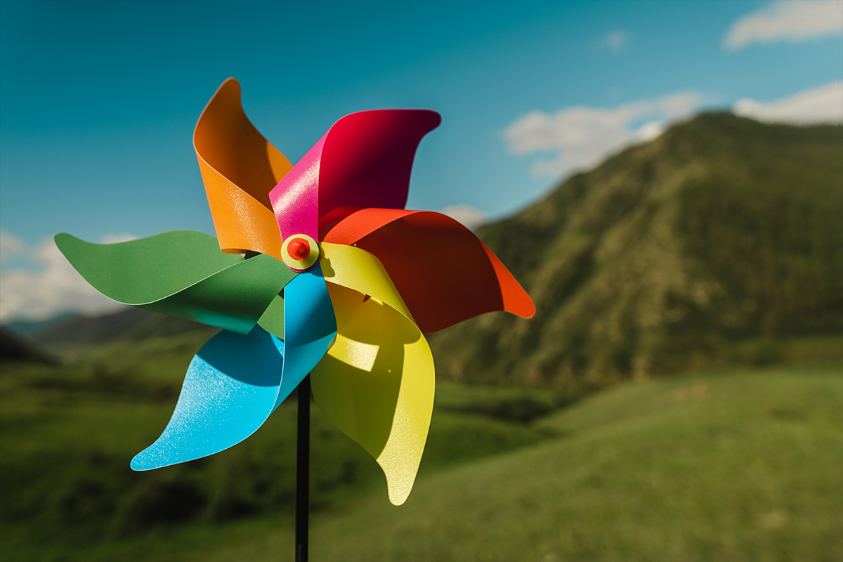 Rehilete símbolo de las energías renovables