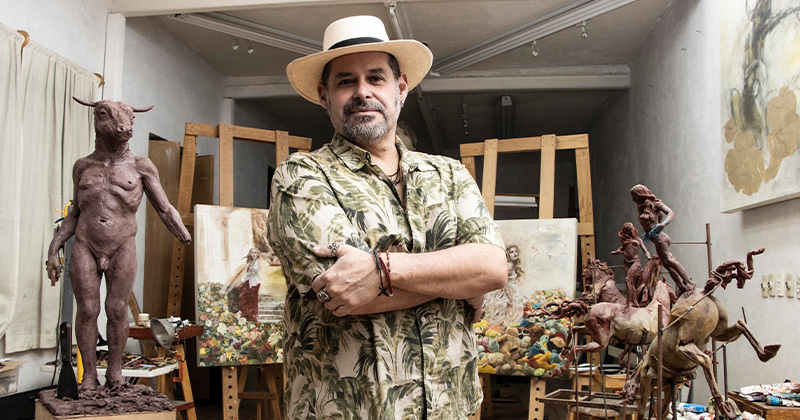 El artista Sergio Garval