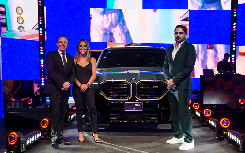 Diego Camargo, CEO BMW México; Alejandra Martínez, Head of Brand Latino América y Santiago Calles, XM Product Manager. Diego Camargo, CEO BMW México; Alejandra Martínez, Head of Brand Latino América y Santiago Calles, XM Product Manager.