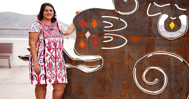 La escultura Lagunera que pisó el Burning Man, Ley Brashka nos habla de "Quetzalcóatl"