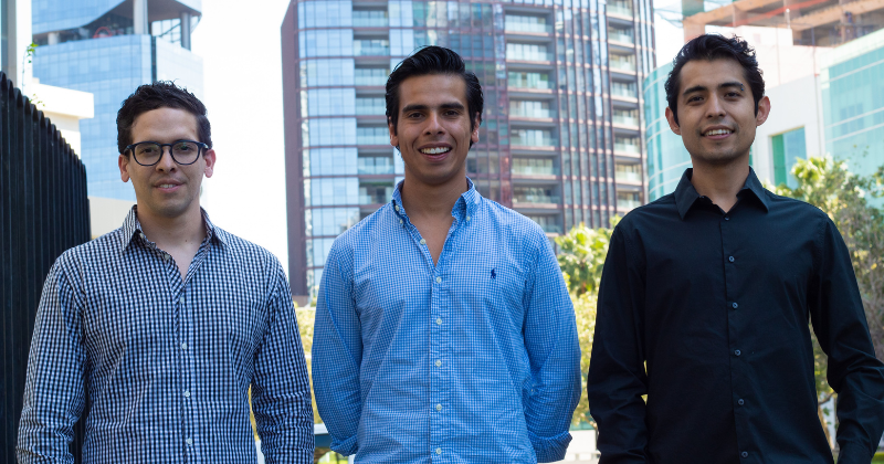 Moises Vera, Co Founder & CTO; Daniel Peña, CEO, y Sebastián Rodríguez, COO & Co-Founder en Local Adventures.