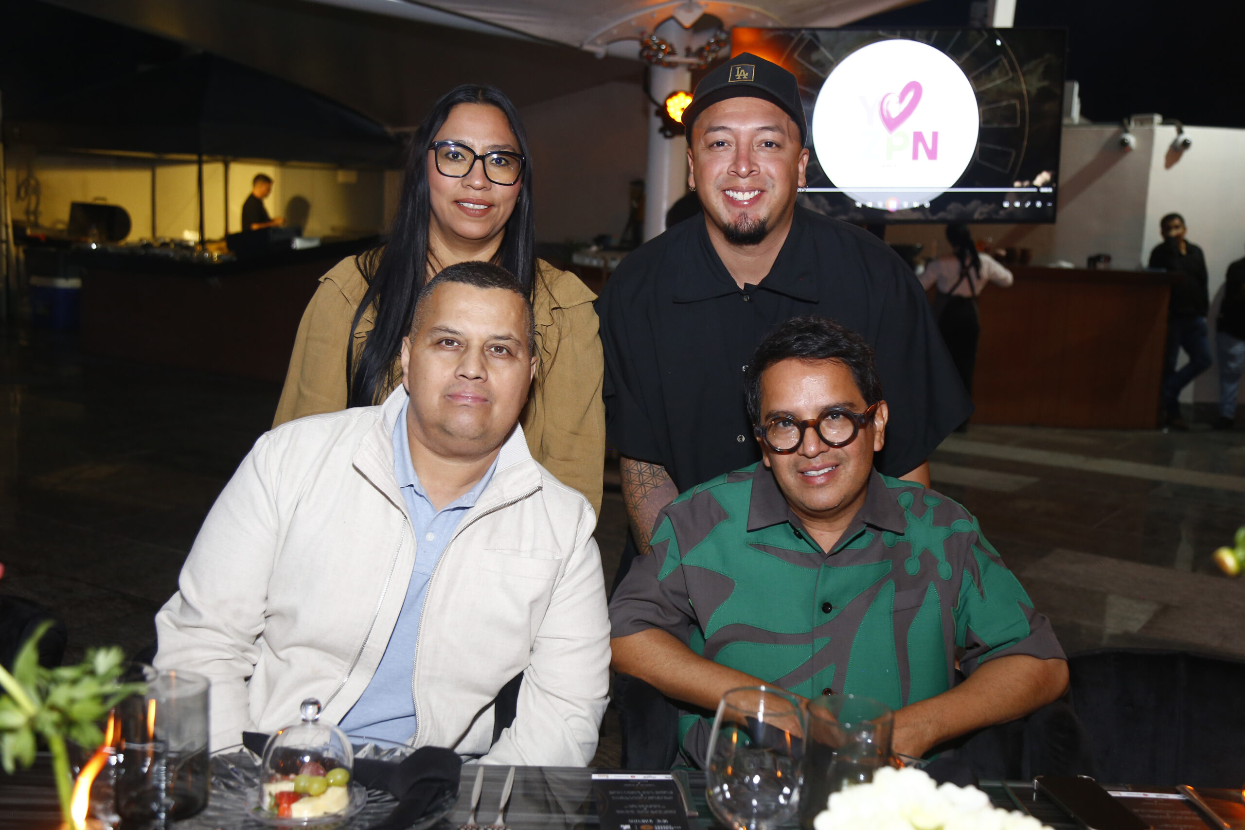 Aideé Escobedo, Óscar Garza, Édgar López y Luis Hernández