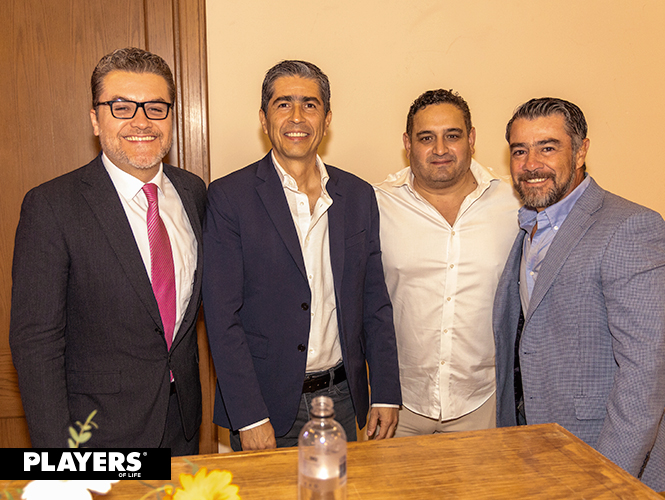 Arturo González, Marcelo Obeso, Jorge Reyes y Antonio Cano.
